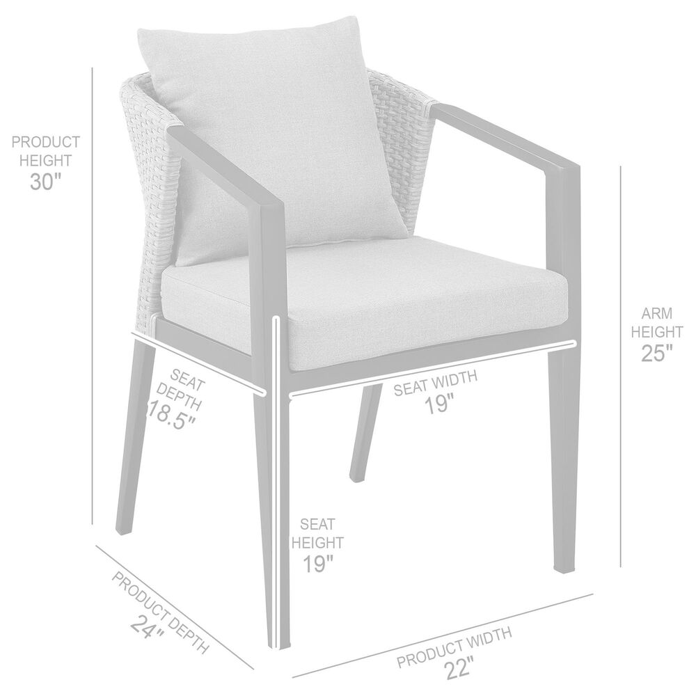 Blue River Aileen Outdoor Dining Chair with Dark Gray Cushion in Black and Gray (Set of 2), , large