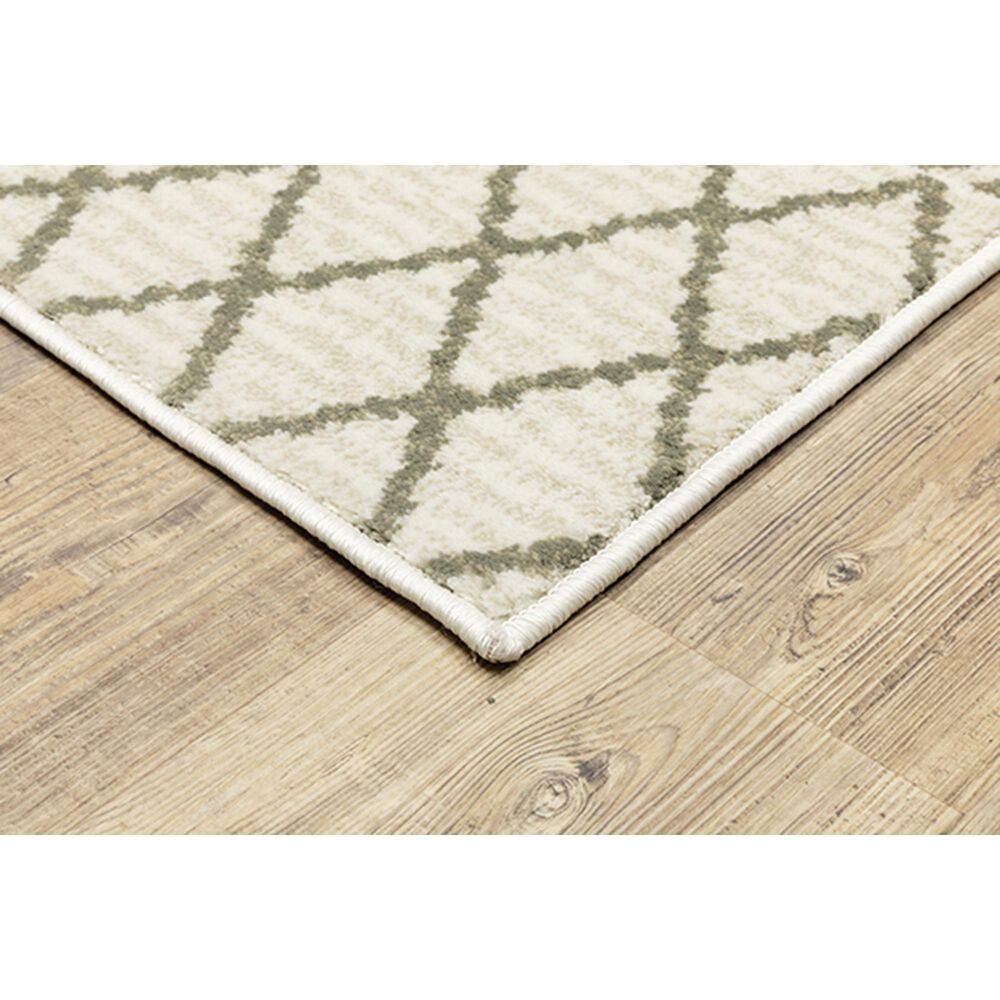 Oriental Weavers Georgia Southwest 717B0 1&#39;10&quot; x 7&#39;6&quot; Ivory and Gray Runner, , large
