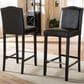Baxton Studio Libra Bar Stool in Black (Set of 2), , large