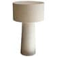 Kalalou Boucle Fabric Table Lamp in White, , large