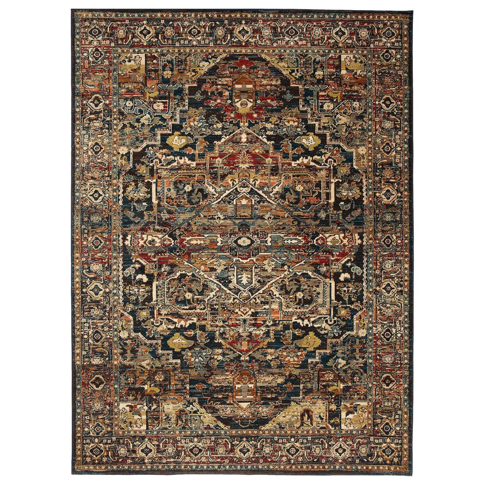 Karastan Spice Market Alcantara 90807-50130 12" x 15" Sapphire Area Rug, , large
