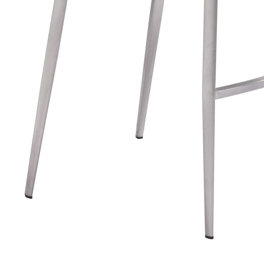 Zuo Modern Ace Bar Chair in Black and Silver &#40;Set of 2&#41;, , large