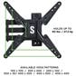 Secura Full Motion Wall Mount for 26" - 55" Flat-Panel TVs in Black, , large