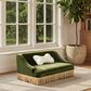 Jennifer Taylor Home Duchess 33" Medium Princess Pet Bed Sofa with Fringe Skirt in Olive Green, , large