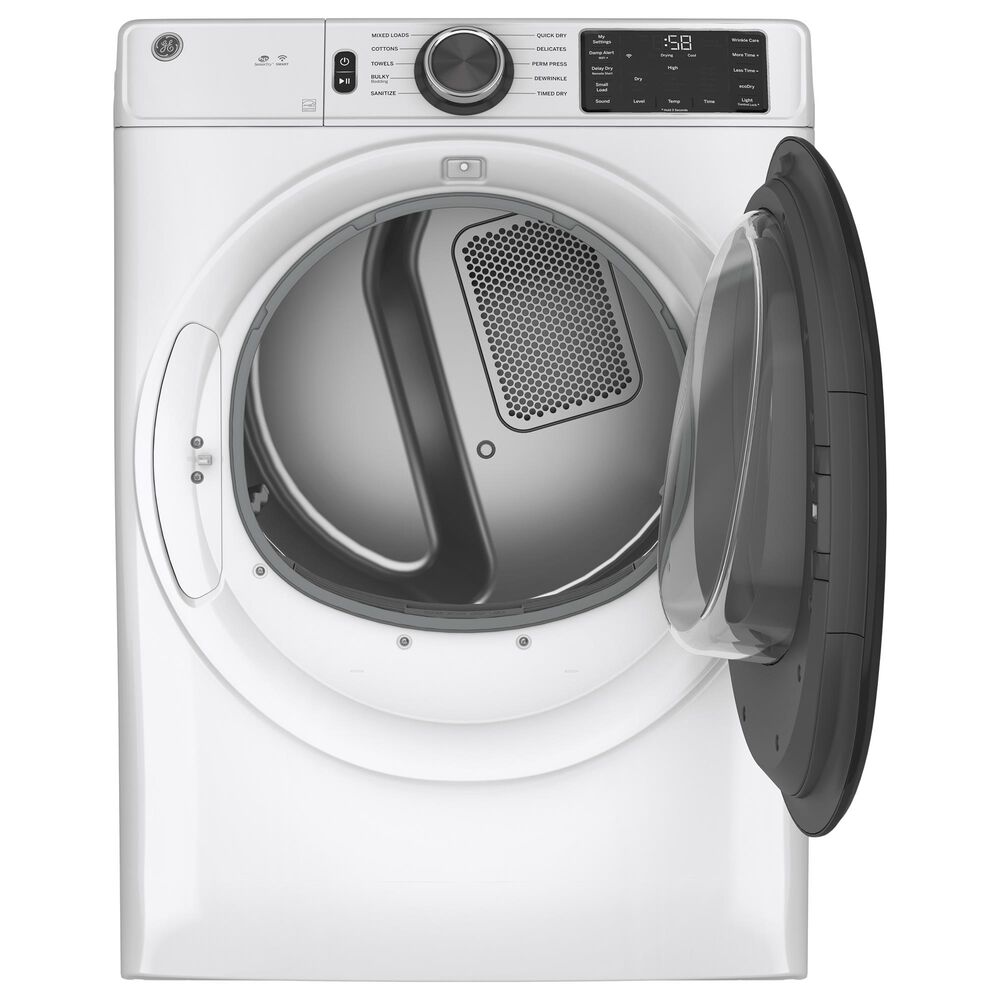GE Appliances 4.8 Cu. Ft. Front Load Washer and 7.8 Cu. Ft. Electric Dryer Laundry Pair in White, , large