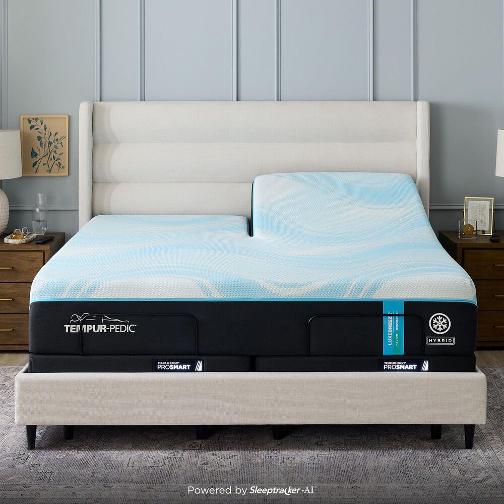 Tempur-Pedic LuxeBreeze 2.0 Medium Hybrid Flex Head King Mattress, , large