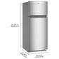 Whirlpool 18 Cu. Ft. Top Freezer Refrigerator with Total Coverage Cooling in Fingerprint Resistant Stainless Steel, , large