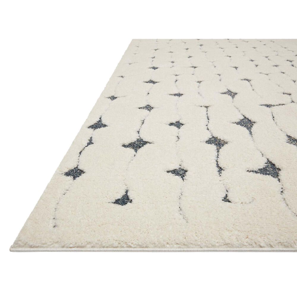 Loloi II Hagen 5&#39;3&quot; x 7&#39;8&quot; White and Navy Area Rug, , large