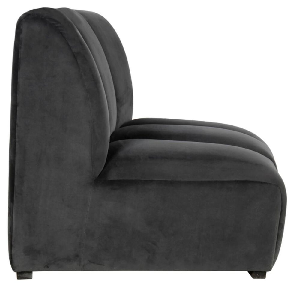 Classic Home Nina Accent Chair in Gray Velvet, , large