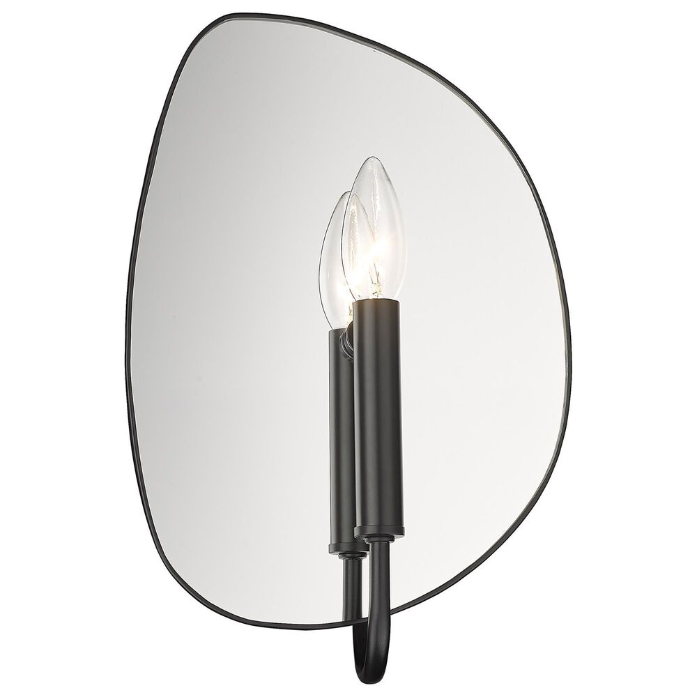 Golden Lighting Tessa 1-Light Wall Sconce in Matte Black, , large