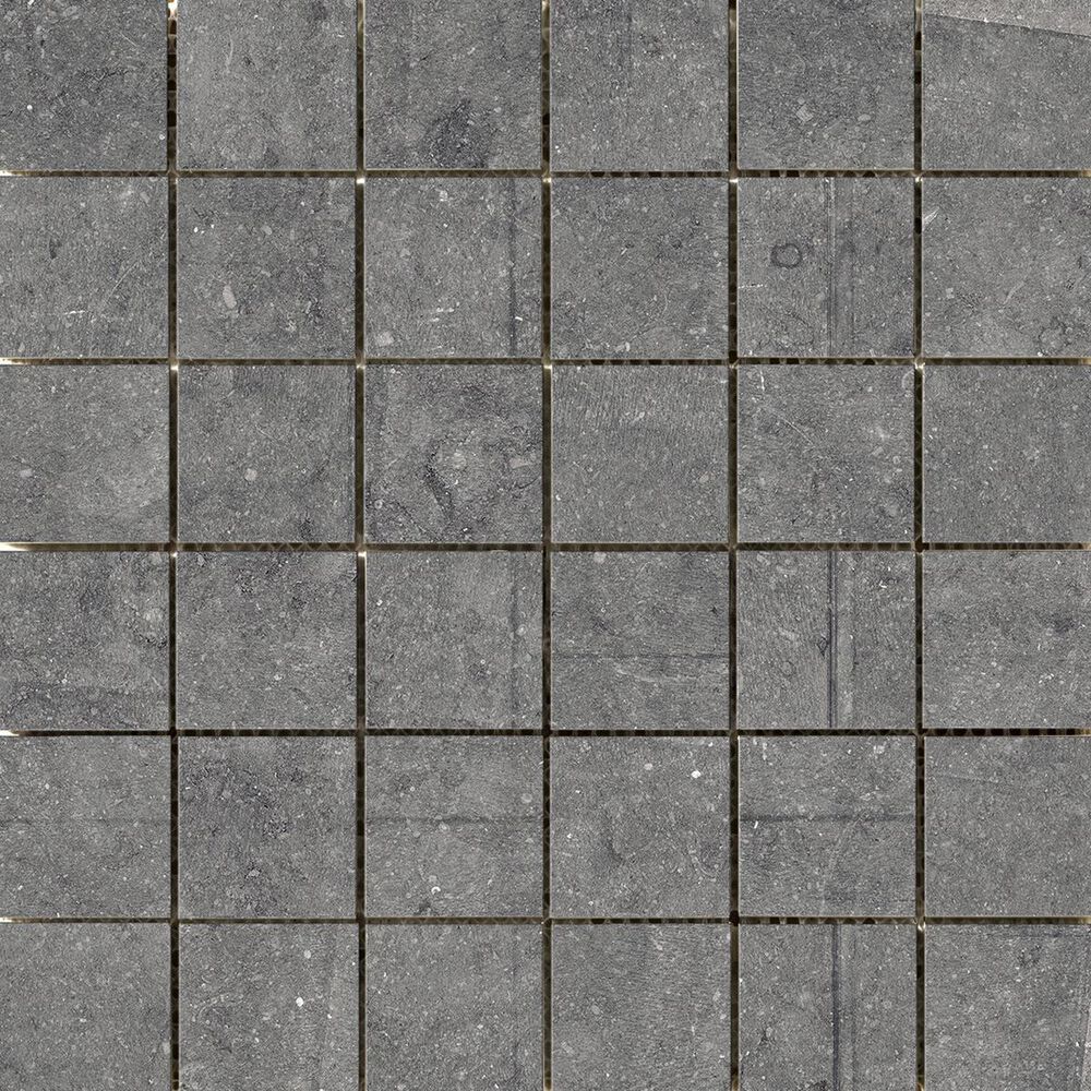 Emser Blue Emotion Dark 12" x 12" Matte Porcelain Mosaic Sheet, , large