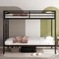 Hearth and Haven Adam Twin over Twin Bunk Bed in Black, , large