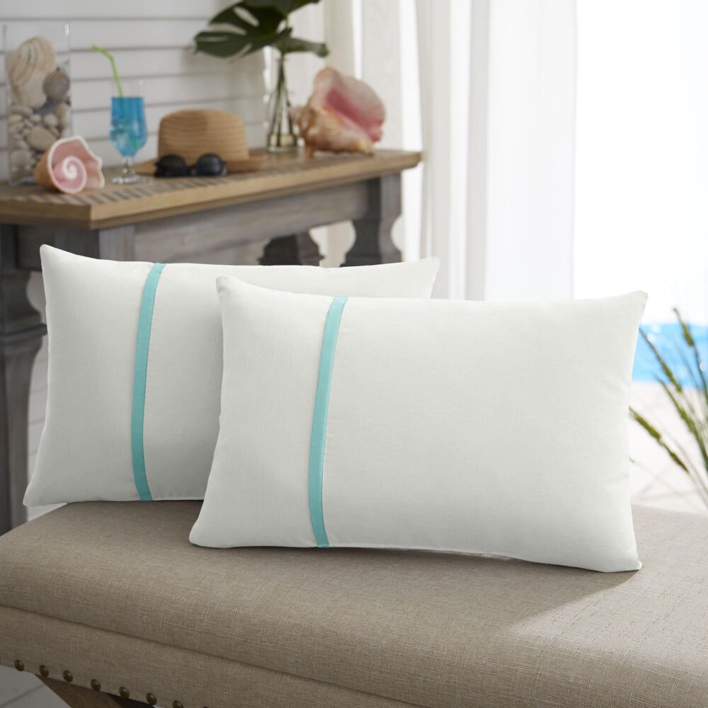 Sorra Home Sunbrella 12" x 24" Pillow in Canvas Natural (Set of 2), , large