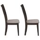 Belle Furnishings Double Bridge Side Chair in Dark Brown (Set of 2), , large