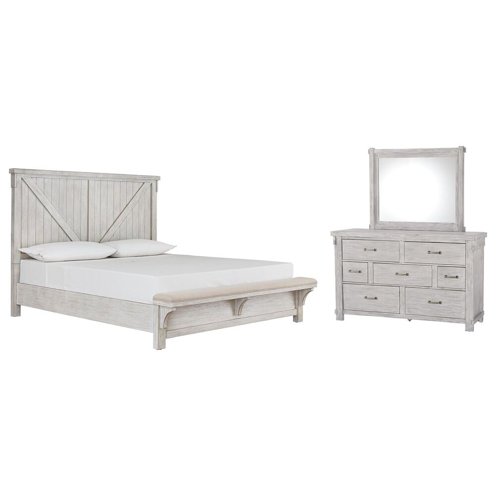 Signature Design by Ashley Brashland 3 Piece Queen Bedroom Set in White