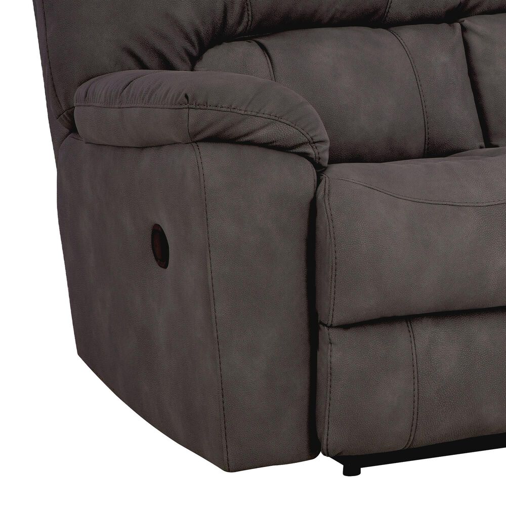HomeStretch Rhino Manual Reclining Sofa in Pewter, , large