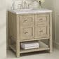 James Martin Vanities Breckenridge 30" Single Vanity in Whitewashed Oak with 3 cm Victorian Silver Quartz Top, , large