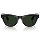 Rayban Glasses Skyler Gen 2 Sunglasses with Graphite Green Transitions Lenses in Shiny Black, , large