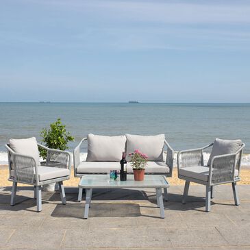 Safavieh Torsla 4-Piece Rope Living Set in Grey/Grey, , large