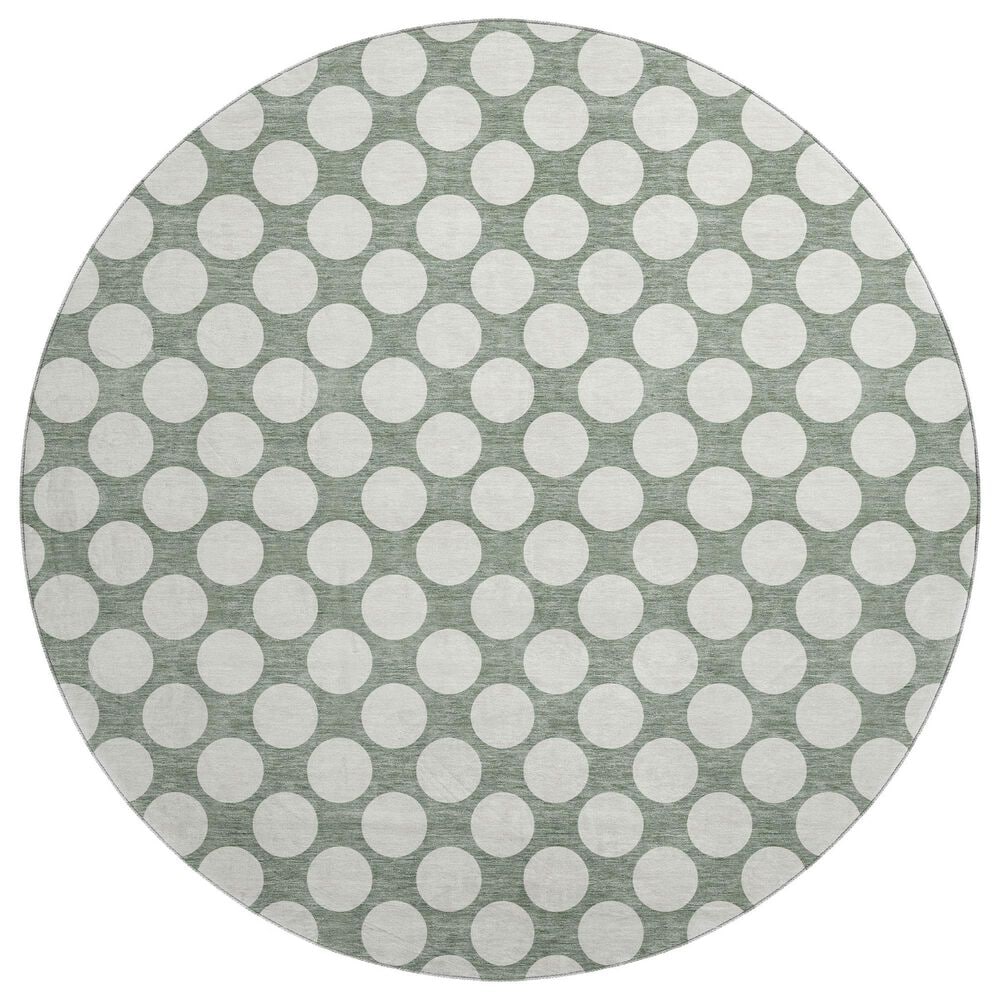 Dalyn Rug Company The Reserve TR13 Sage 8" Round Indoor/Outdoor Area Rug, , large