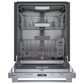 Bosch 800 Series 24"" Built-In Bar Handle Dishwasher with 8 Wash Cycles in Stainless Steel, , large