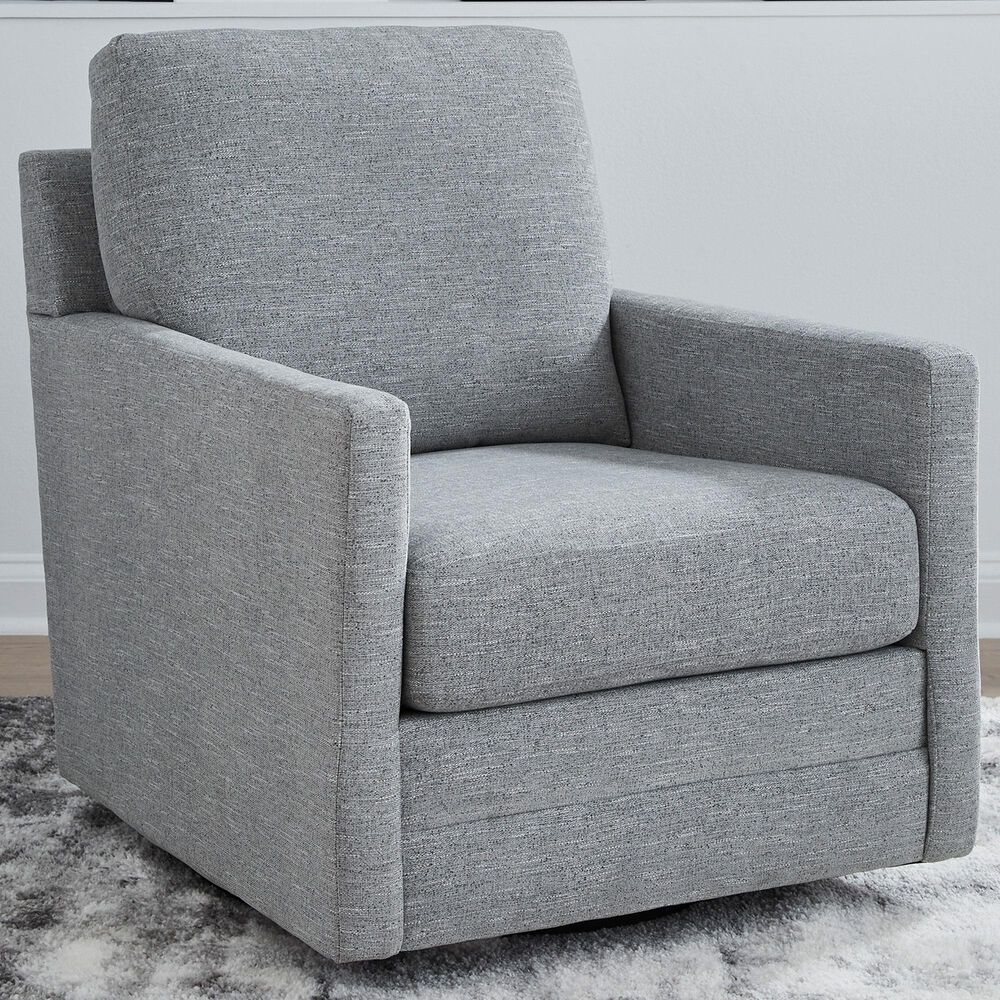 Ashley Freybourne Swivel Accent Chair in Pewter, , large