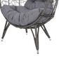 Hearth and Haven Gianni Outdoor Teardrop Chair in Gray, , large