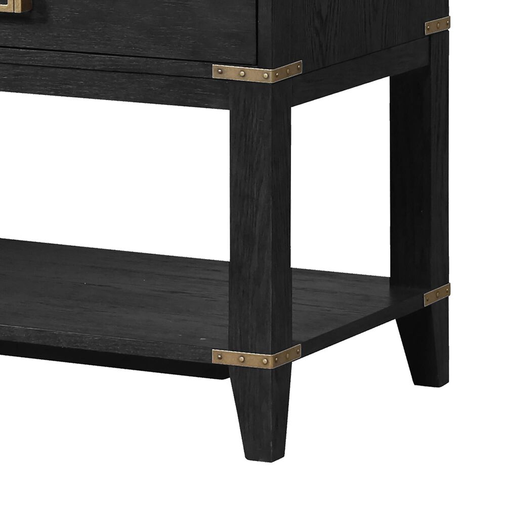 Lexora Home Norwalk 84&quot; Double Bathroom Vanity in Black Oak with White Quartz Top and Rectangular Sinks, , large