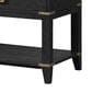 Lexora Home Norwalk 84" Double Bathroom Vanity in Black Oak with White Quartz Top and Rectangular Sinks, , large