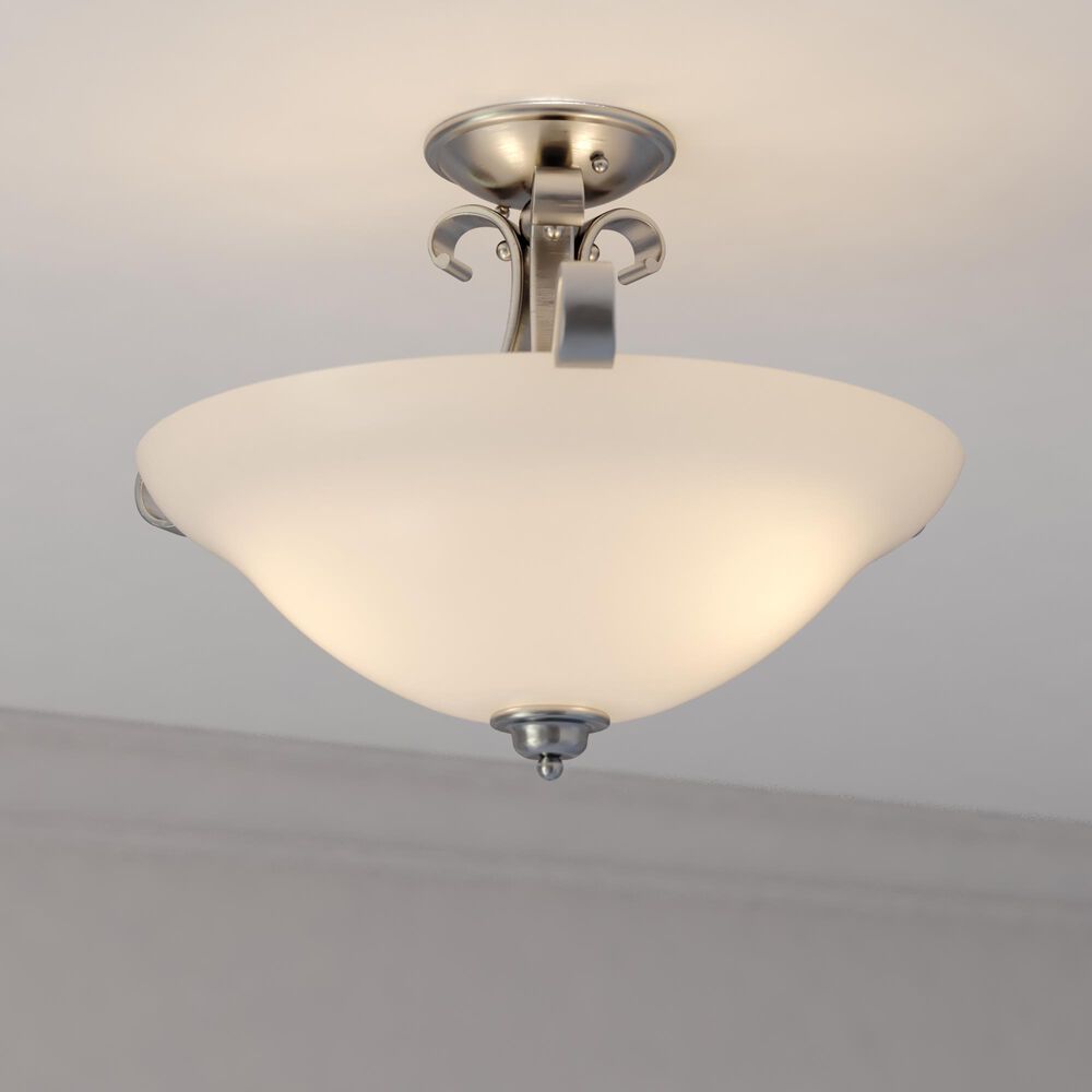 Vaxcel Monrovia 3-Light Semi Flush Mount in Brushed Nickel, , large