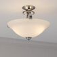 Vaxcel Monrovia 3-Light Semi Flush Mount in Brushed Nickel, , large