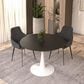 Leisuremod Bristol 40" Round Dining Table with MDF Top in White and Black - Table Only, , large