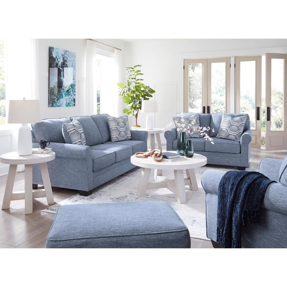 Ashley Carissa Manor Ottoman in Denim, , large