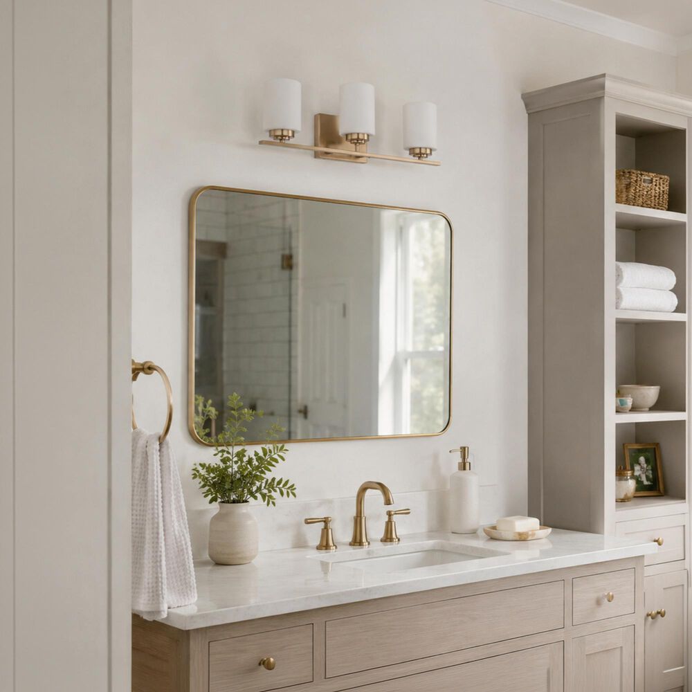 Vaxcel Park Ridge 3-Light Bathroom Vanity in Champagne Gold, , large