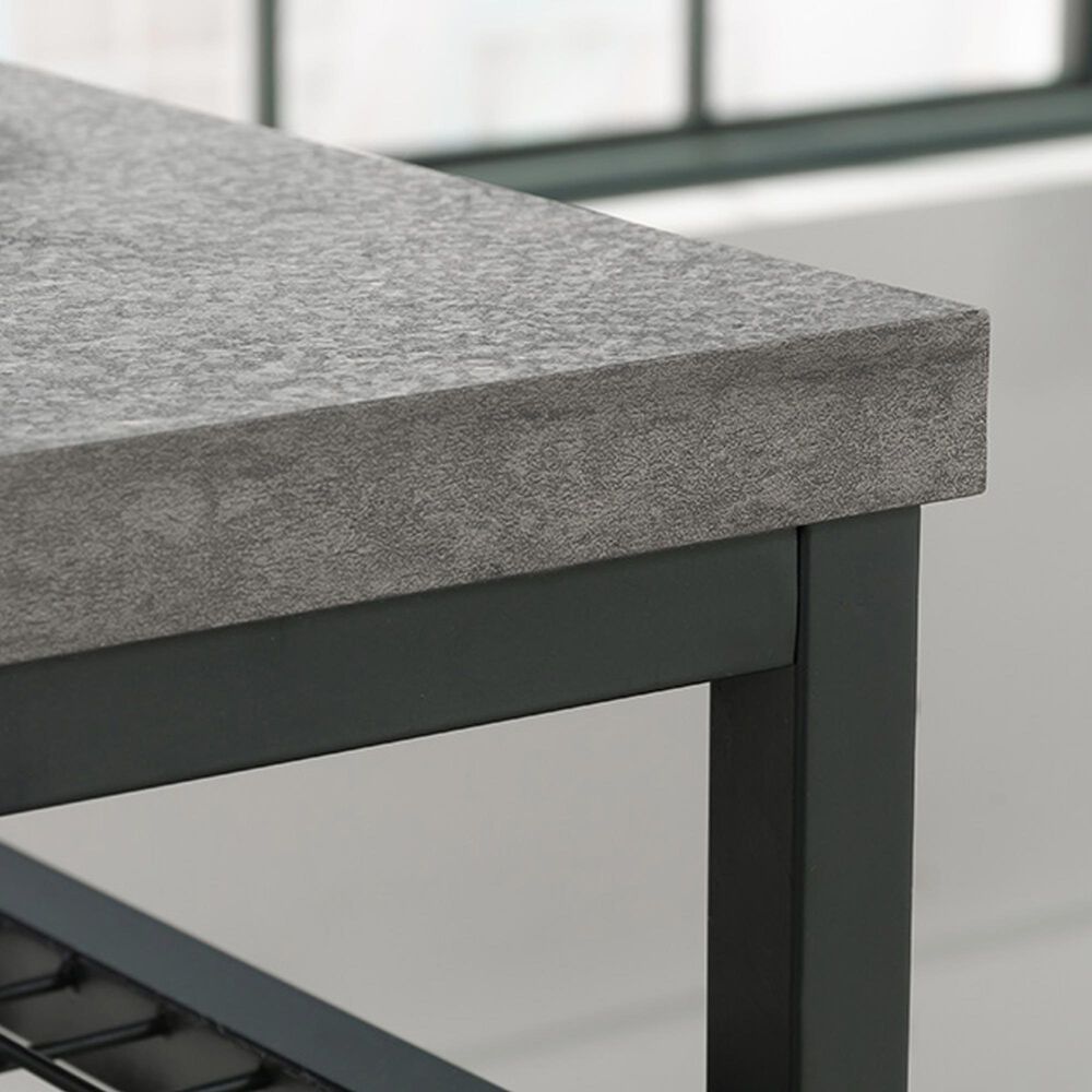 Sauder Market Commons Writing Desk in Slate Gray and Black, , large