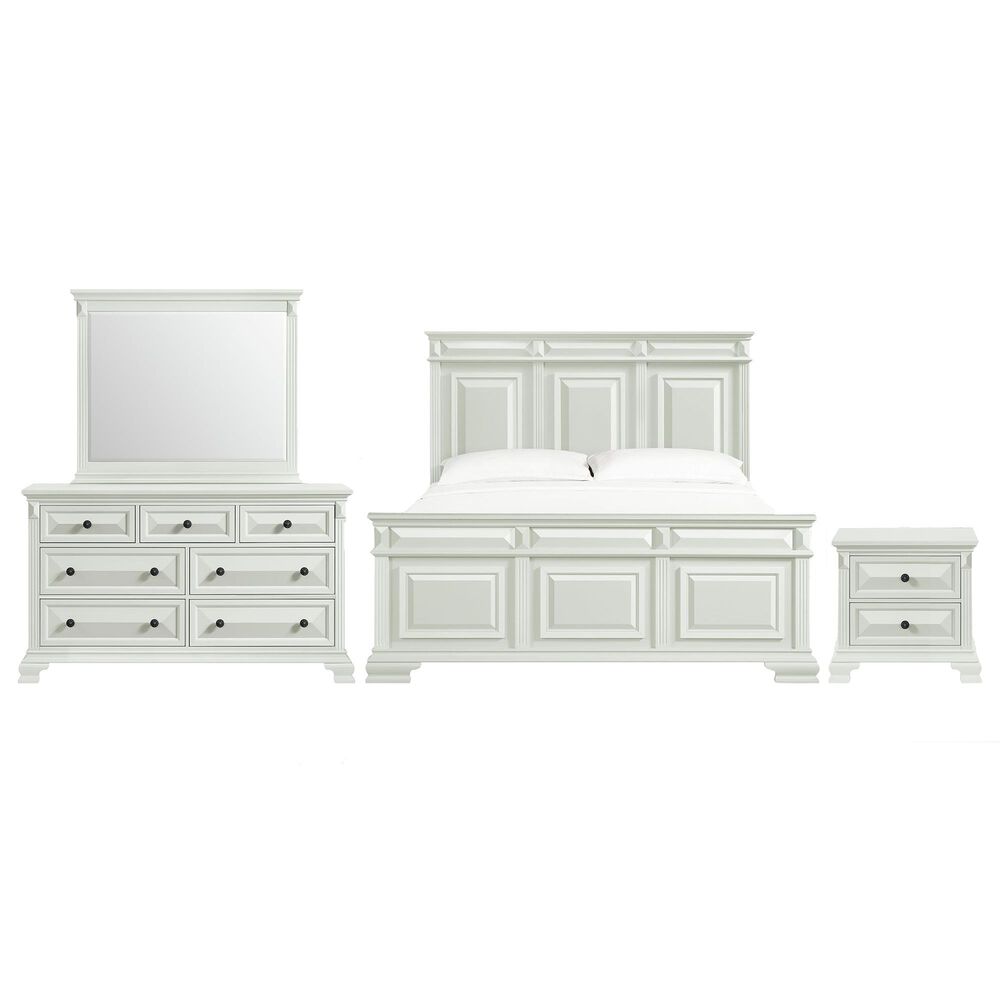 Mayberry Hill Bridgestone 4-Piece Queen Bedroom Set in Antique White, , large