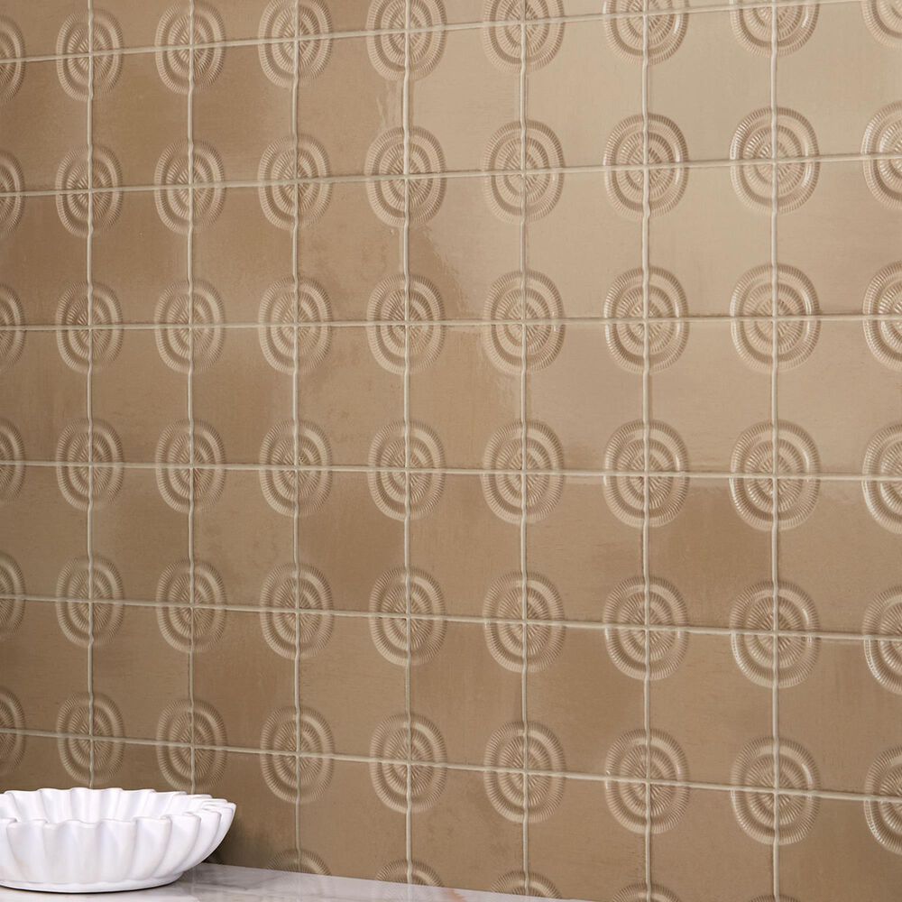 Dal-Tile Relicca Foxed 4" x 4" Square Circle Ceramic Tile, , large