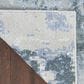 Nourison Silk Shadows 2" x 3" Blue and Sky Area Rug, , large