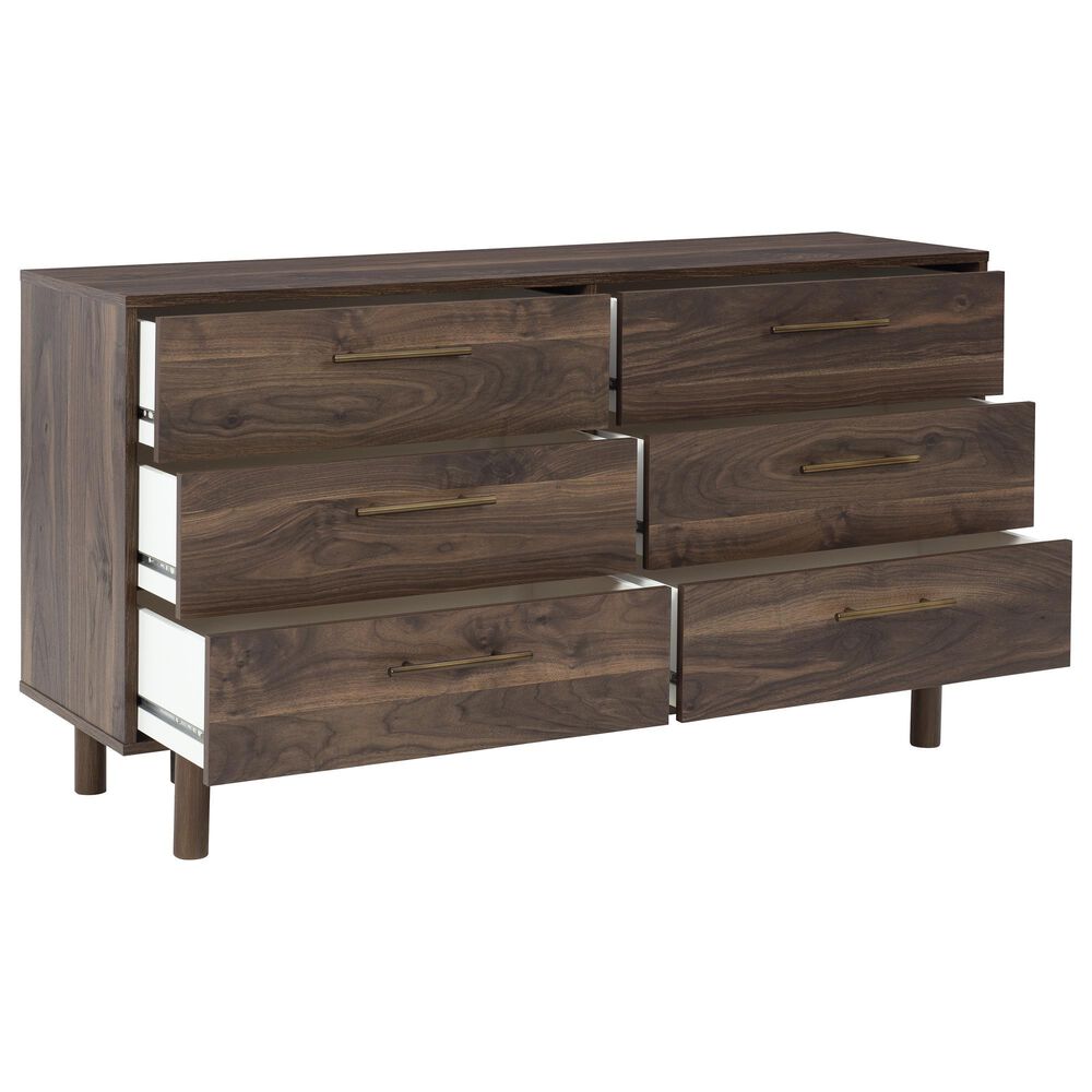 Ashley Calverson 6-Drawer Dresser in Mocha, , large