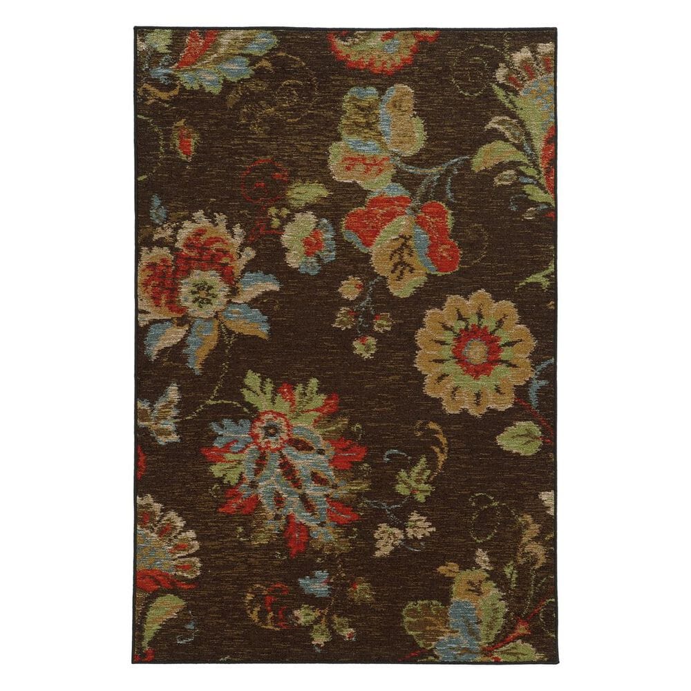 Oriental Weavers Arabella 41908 6"7" x 9"3" Brown Area Rug, , large