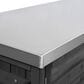 HOMLUX 78.3" Outdoor Kitchen Island with Foldable Grill Table in Black and Stainless Steel, , large