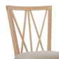 Linon Home Decor Bailey Side Chair with Beige Fabric Cushion Seat in Natural, , large