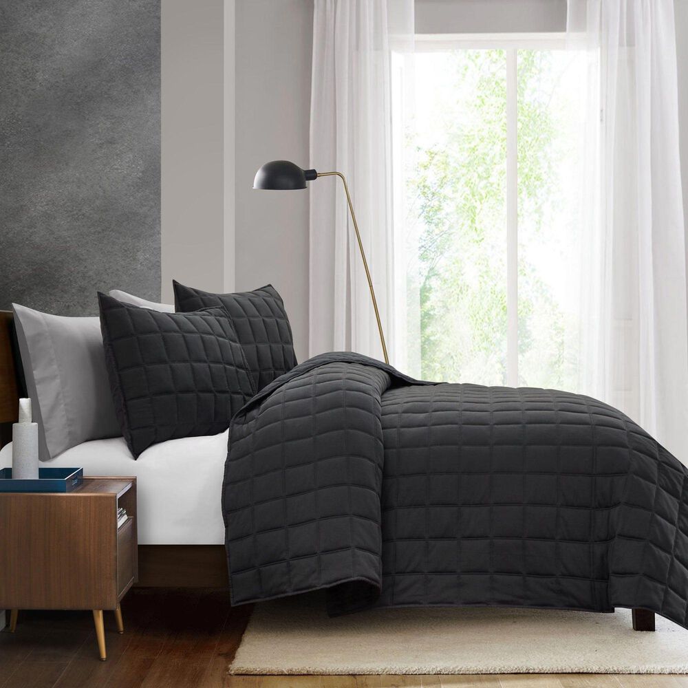 BCP Home Clarice 3-Piece Full/Queen Quilt Set in Jet, , large