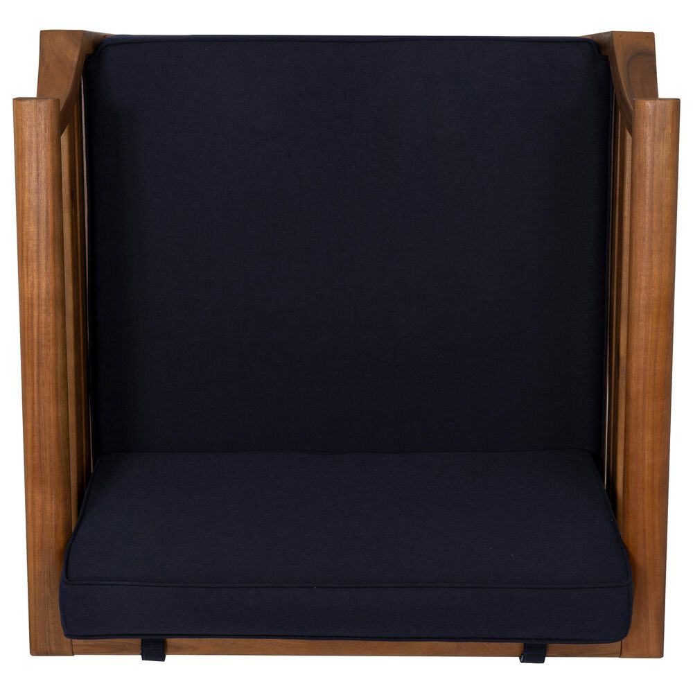 Linon Home Decor Arlen Patio Arm Chair in Navy, , large