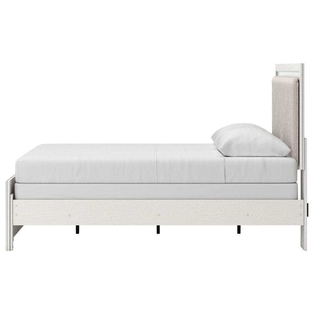 Ashley Zuraleus 3-Piece Queen Upholstered Panel Bedroom Set in Matte White, , large