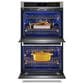Kitchenaid 2-Piece Kitchen Package with PrintShield Stainless Steel 30" Double Wall Oven and 36" Black Electric Cooktop, , large