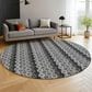 Dalyn Rug Company Kenner KN3 Black 8" Round Area Rug, , large