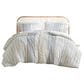 Hampton Park Imani 3-Piece Full/Queen Comforter Set with Chenille in White and Navy, , large