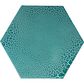 Hearth and Haven Eliana 2-Piece Outdoor Hexagon Metal Side Table Set with Sunburst Cut Out Design in Teal, , large