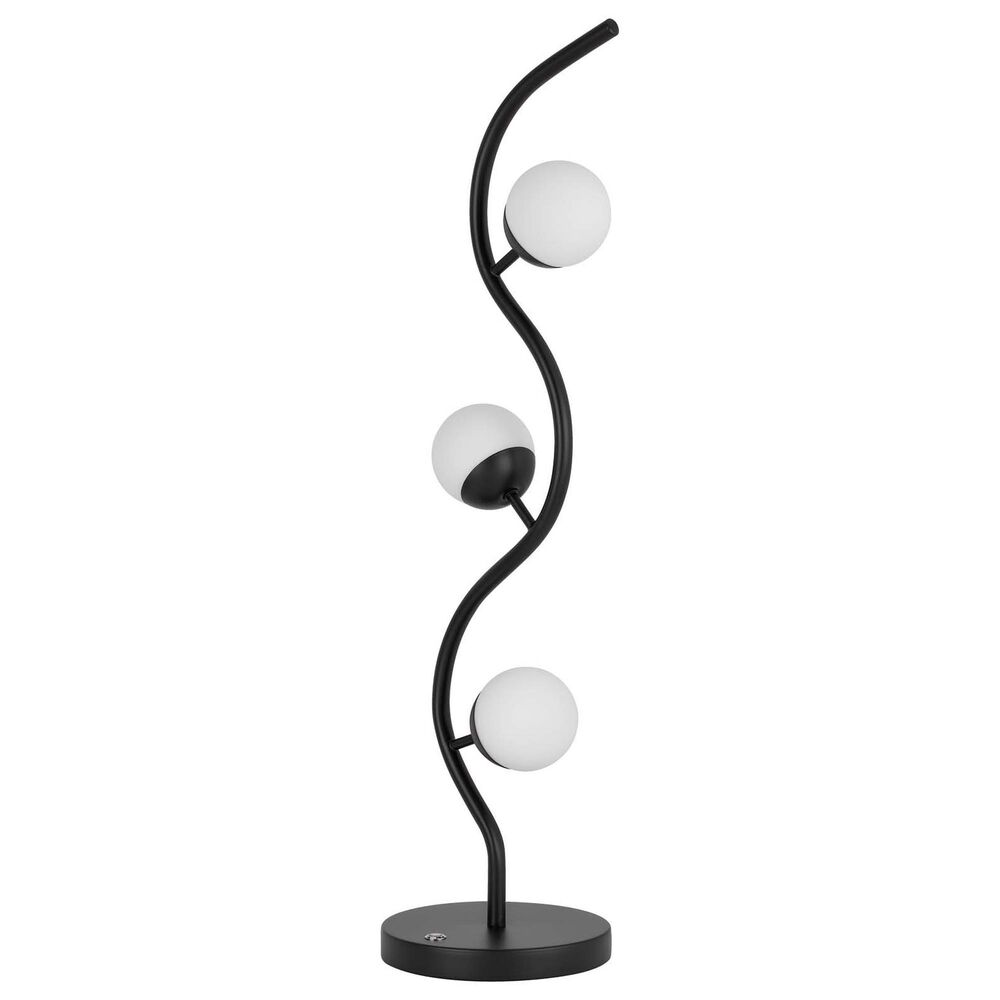 Cal Lighting Evanston 3-Light Metal Table Lamp in Black, , large